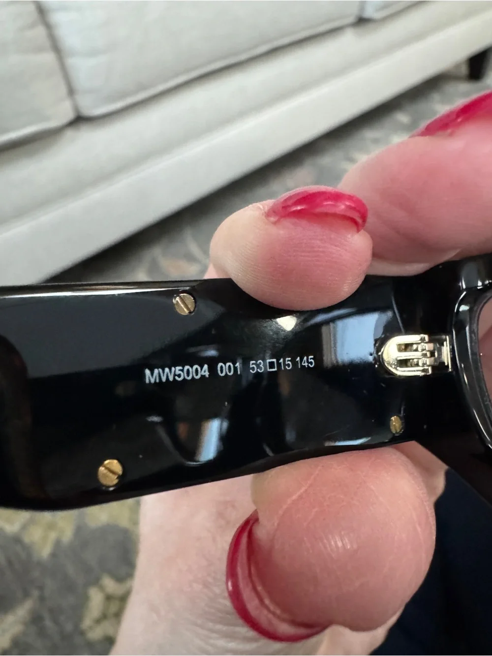 NWOT MCM MW5004 001 Shiny Black Cat Eye Eyeglass Frames w/ Pouch & Cloth
